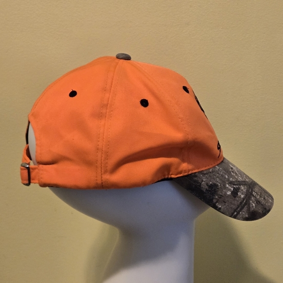 Outdoor Cap Co Size Matters Buck Skull Camouflage Q3 Neon Orange Camo Cap - Picture 4 of 13